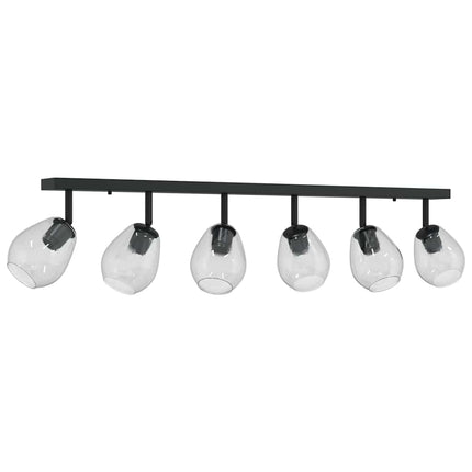 Takspotlight Svart 110,5 x 13 x 26 cm Glas och Metall