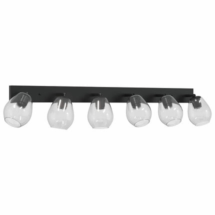 Takspotlight Svart 110,5 x 13 x 26 cm Glas och Metall
