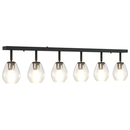 Takspotlight Svart 110,5 x 13 x 26 cm Glas och Metall