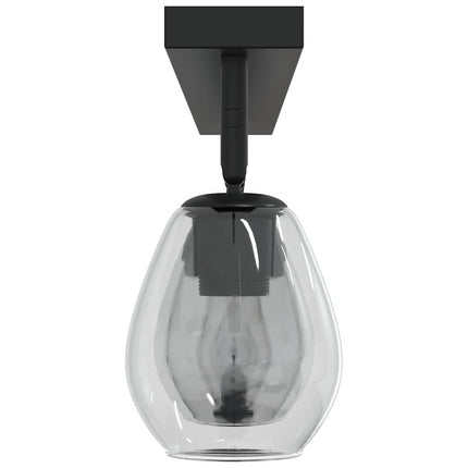Takspotlight Svart 110,5 x 13 x 26 cm Glas och Metall