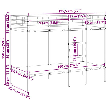 Våningssäng Utan Madrass Stål