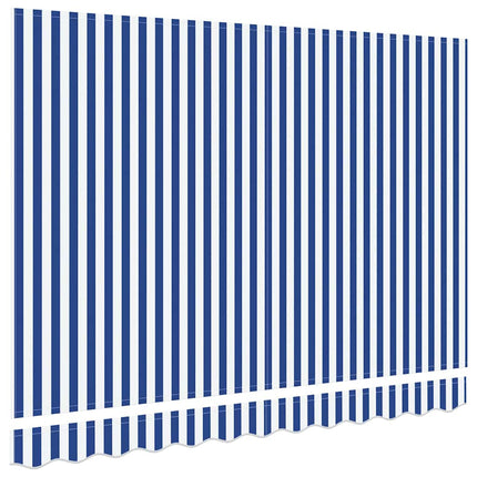 Markisväv Blå och Vit 3 x 2 m Polyester