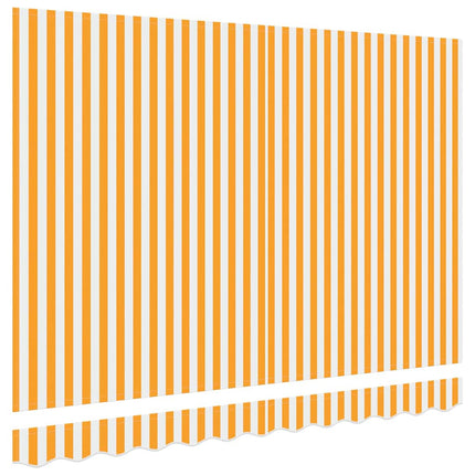 Markisväv Gul och Vit 2,5 x 2 m Polyester