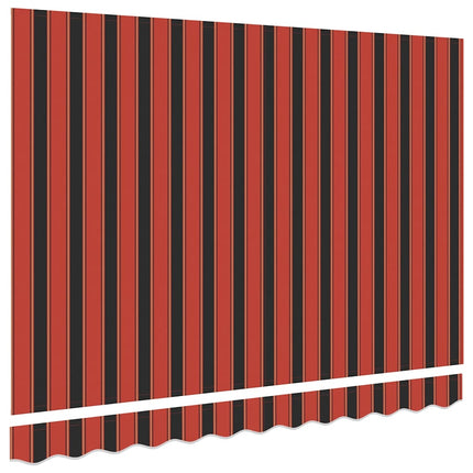 Markisväv Orange och Brunt 3,5 x 2 m Polyester