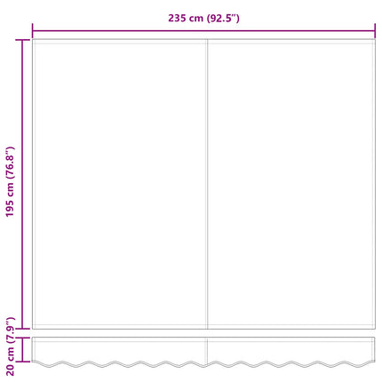 Markisväv Brun 2,5 x 2 m Polyester