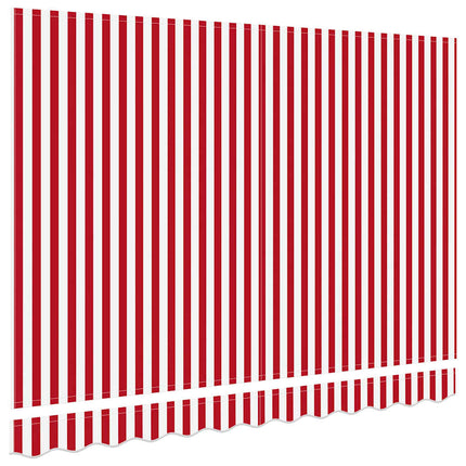 Markisväv Röd och Vit 2,5 x 2 m Polyester