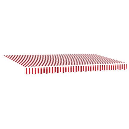 Markisväv Röd och Vit 4 x 2 m Polyester