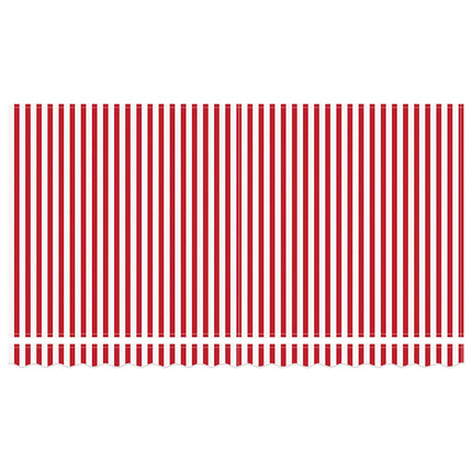 Markisväv Röd och Vit 4 x 2 m Polyester