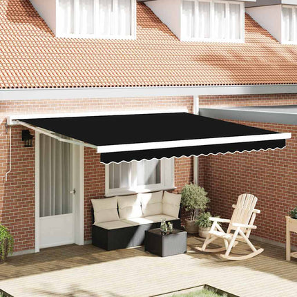 Markisväv Svart 4 × 3 m Polyester