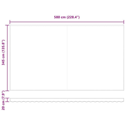 Markisväv Vit 6 × 3,5 m Polyester