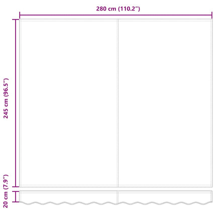 Markisväv Ljusgrå 3 x 2,5 m Polyester