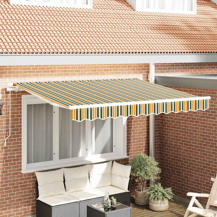 Markisväv Grön och gul 2,5 x 2 m Polyester