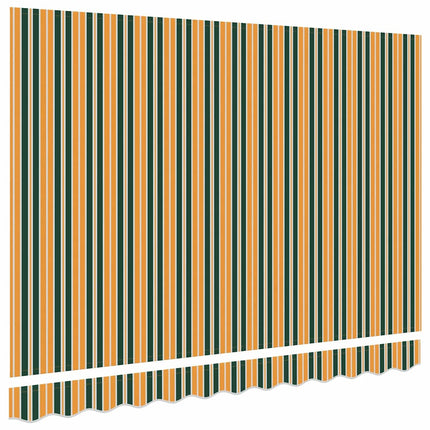 Markisväv Grön och gul 3,5 x 2,5 m Polyester