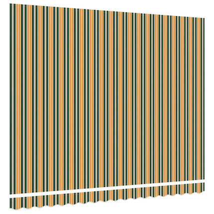 Markisväv Grön och gul 4 × 3,5 m Polyester