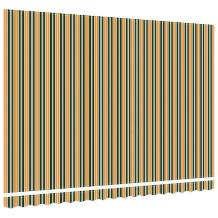 Markisväv Grön och gul 4,5 × 3,5 m Polyester