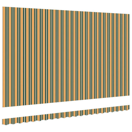 Markisväv Grön och gul 5 x 3 m Polyester