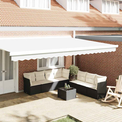 Markiskappa Ersättning Vit 480 x 20 cm Polyester