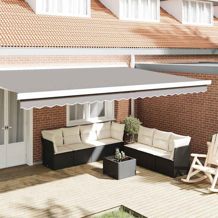 Markiskappa Ersättning Ljusgrå 480 x 20 cm Polyester