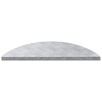 Trappsteg Halvmåne 5 pcs Silver 60 x 18 x 2,5 cm Aluminium