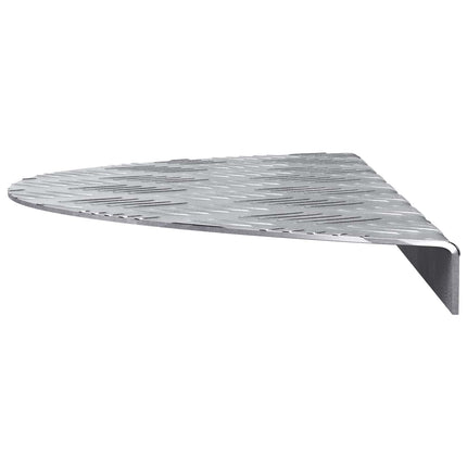 Trappsteg Halvmåne 5 pcs Silver 60 x 18 x 2,5 cm Aluminium