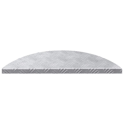 Trappsteg Halvmåne 15 pcs Silver 60 x 18 x 2,5 cm Aluminium
