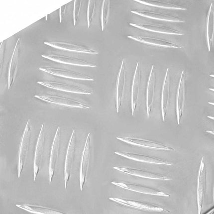 Trappsteg Rektangulär 10 pcs Silver 60 x 18 x 2,5 cm Aluminium