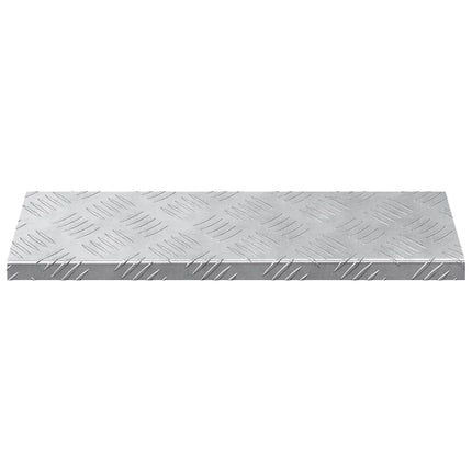 Trappsteg 10 st 60 x 18 x 2,5 cm Silver Aluminium Rektangulär