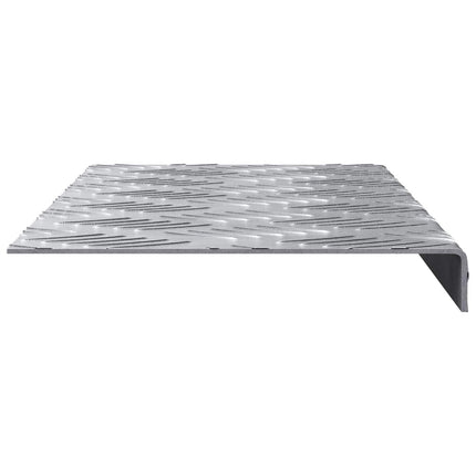 Trappsteg Rektangulär 15 pcs Silver 60 x 18 x 2,5 cm Aluminium