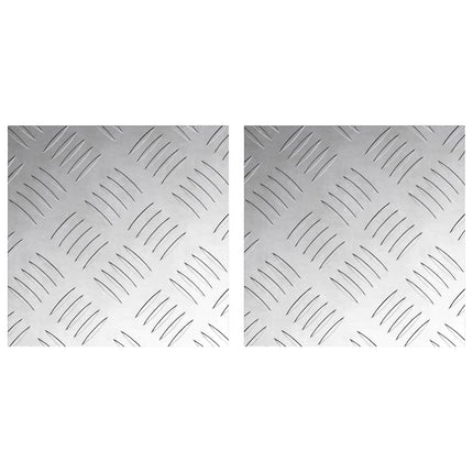 Trappsteg Fyrkantig 2 pcs Silver 20 x 20 cm Aluminium