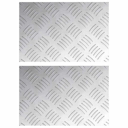 Trappsteg Rektangulär 2 pcs Silver 30 x 20 cm Aluminium