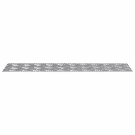 Trappsteg Rektangulär 2 pcs Silver 80 x 20 cm Aluminium