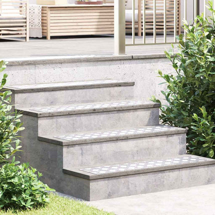 Trappsteg Rektangulär 4 pcs Silver 90 x 20 cm Aluminium