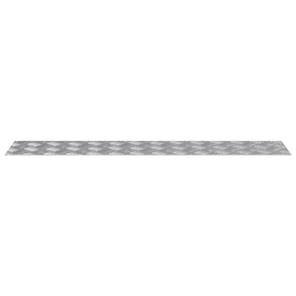 Trappsteg 4 st 100 x 20 cm Silver Aluminium Rektangulär