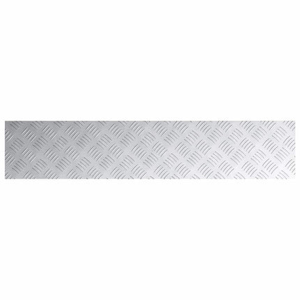 Trappsteg Rektangulär 4 pcs Silver 100 x 20 cm Aluminium
