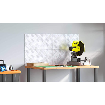 Trappsteg 4 st 50 x 25 cm Silver Aluminium Rektangulär