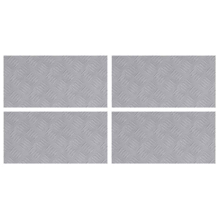 Trappsteg Rektangulär 4 pcs Silver 50 x 25 cm Aluminium
