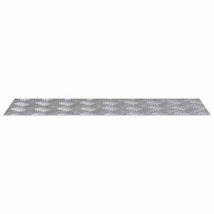 Trappsteg Rektangulär 4 pcs Silver 75 x 25 cm Aluminium