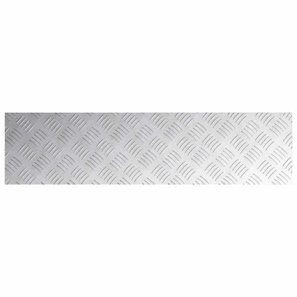 Trappsteg Rektangulär 2 pcs Silver 100 x 25 cm Aluminium