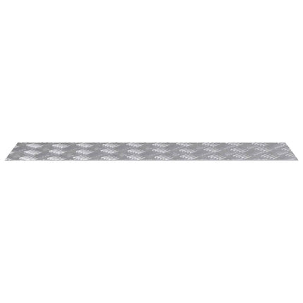 Trappsteg 4 st 100 x 25 cm Silver Aluminium Rektangulär