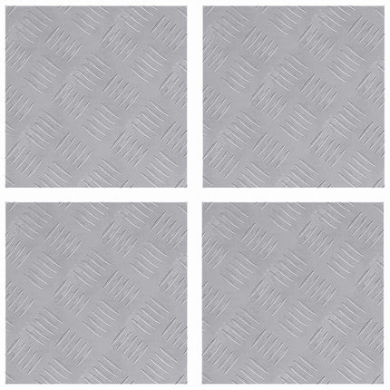Trappsteg Fyrkantig 4 pcs Silver 30 x 30 cm Aluminium