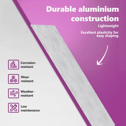 Trappsteg 2 st 50 x 30 cm Silver Aluminium Rektangulär