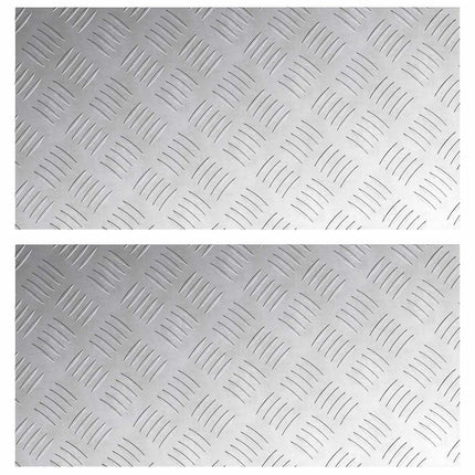Trappsteg Rektangulär 2 pcs Silver 60 x 30 cm Aluminium