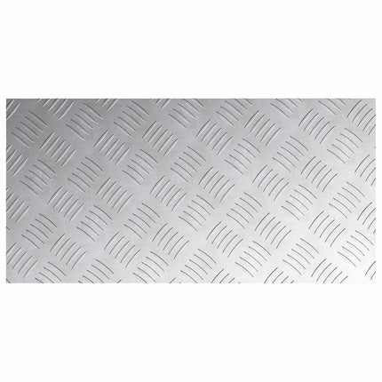Trappsteg 2 st 60 x 30 cm Silver Aluminium Rektangulär