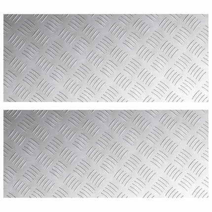 Trappsteg Rektangulär 2 pcs Silver 70 x 30 cm Aluminium