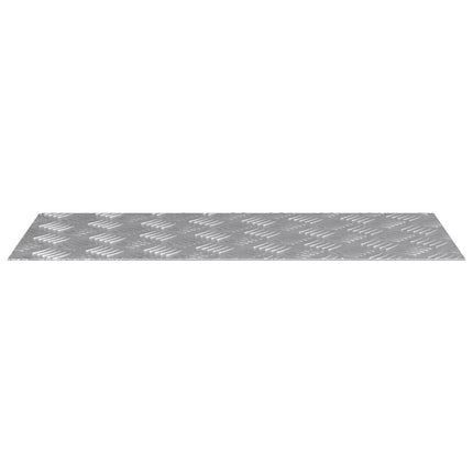 Trappsteg Rektangulär 4 pcs Silver 70 x 30 cm Aluminium