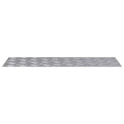 Trappsteg Rektangulär 2 pcs Silver 90 x 30 cm Aluminium
