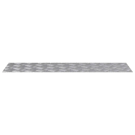Trappsteg Rektangulär 2 pcs Silver 100 x 30 cm Aluminium