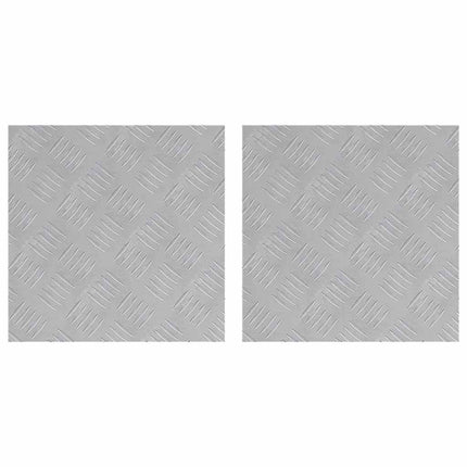 Trappsteg Fyrkantig 2 pcs Silver 40 x 40 cm Aluminium