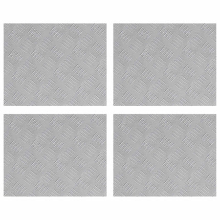 Trappsteg Rektangulär 4 pcs Silver 50 x 40 cm Aluminium