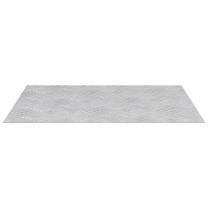 Trappsteg Rektangulär 4 pcs Silver 50 x 40 cm Aluminium